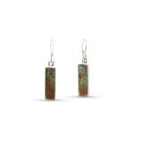 Jimmy Poyer Turquoise Inlay Earrings