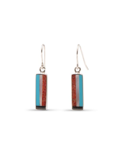 Jimmy Poyer Multi Stone Inlay Earrings