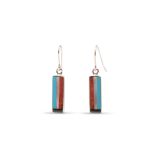 Jimmy Poyer Multi Stone Inlay Earrings