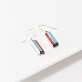 Jimmy Poyer Multi Stone Inlay Earrings