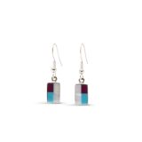 Jimmy Poyer Multi Stone Inlay Earrings