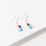 Jimmy Poyer Multi Stone Inlay Earrings