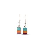 Jimmy Poyer Multi Stone Inlay Earrings