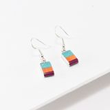 Jimmy Poyer Multi Stone Inlay Earrings