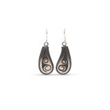 Darren Seweyestewa Sterling Silver Overlay Earrings