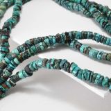 Mike Bird-Romero Beaded Turquoise Necklace with Coin Silver Pendant