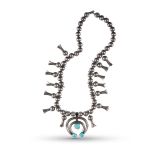 Morris Robinson Squash Blossom Necklace with Turquoise