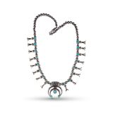 Morris Robinson Squash Blossom Necklace with Turquoise