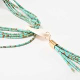 Percy Reano Seven Strand Fine Turquoise Heishi Necklace