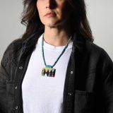 Mary Louise Tafoya Abstract Mosaic Necklace