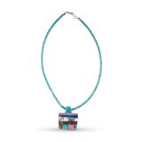 Mary Louise Tafoya Abstract Mosaic Necklace