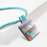 Mary Louise Tafoya Abstract Mosaic Necklace