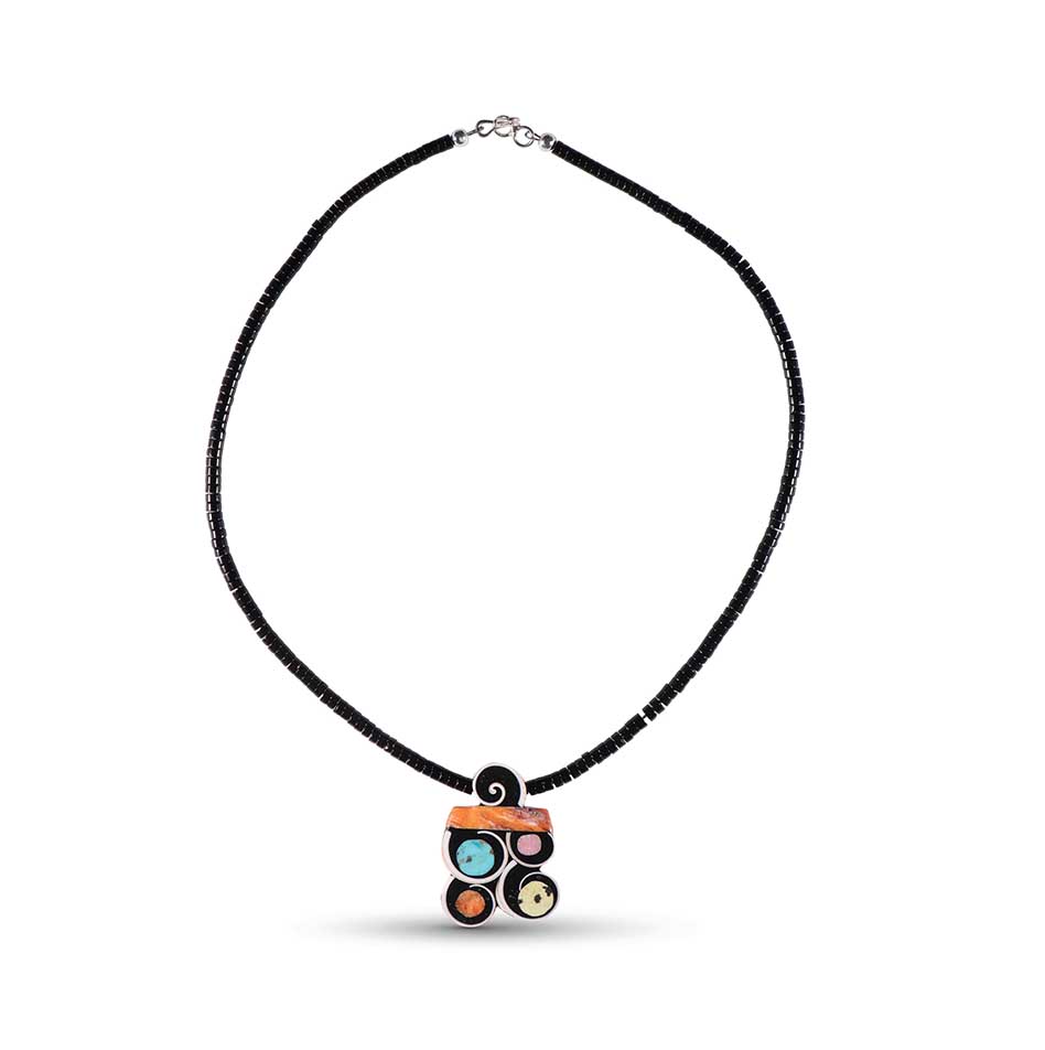 Mary Louise Tafoya Abstract Mosaic Necklace