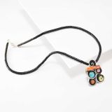 Mary Louise Tafoya Abstract Mosaic Necklace