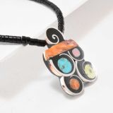 Mary Louise Tafoya Abstract Mosaic Necklace