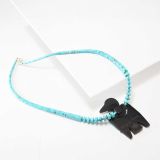 Mary Louise Tafoya Mosaic Thunderbird Necklace