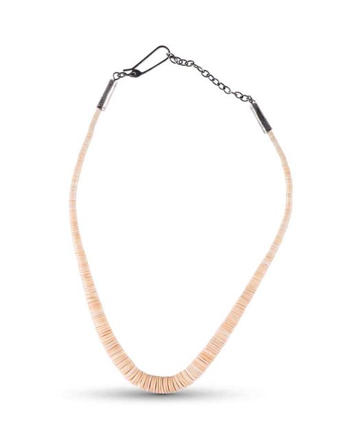 Piki Wadsworth Beaded Melon Shell Necklace