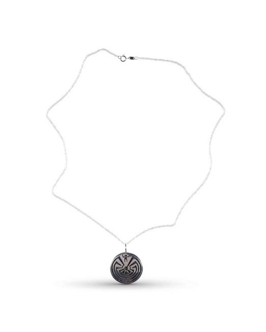 Steven Pooyouma Kuyvaya Man in the Maze Necklace