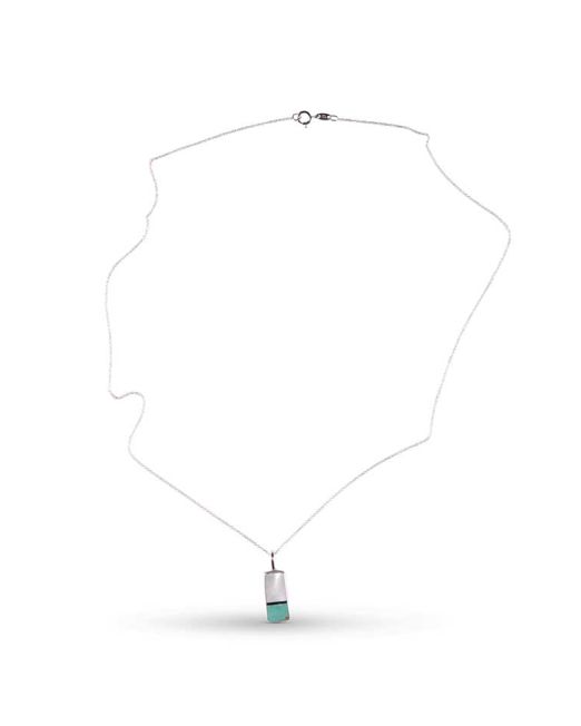 Jimmy Poyer Mother of Pearl and Turquoise Inlay Necklace