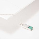 Jimmy Poyer Mother of Pearl and Turquoise Inlay Necklace