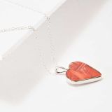 Jimmy Poyer Spiny Oyster Shell Inlay Heart Necklace