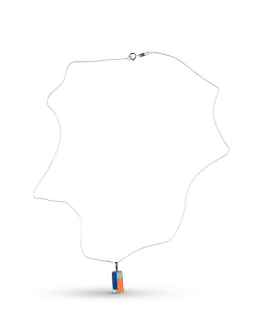 Jimmy Poyer Multi Stone Inlay Necklace