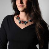Dan Simplicio Coral and Bisbee Turquoise Necklace