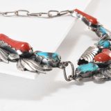 Dan Simplicio Coral and Bisbee Turquoise Necklace