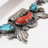 Dan Simplicio Coral and Bisbee Turquoise Necklace