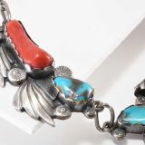 Dan Simplicio Coral and Bisbee Turquoise Necklace