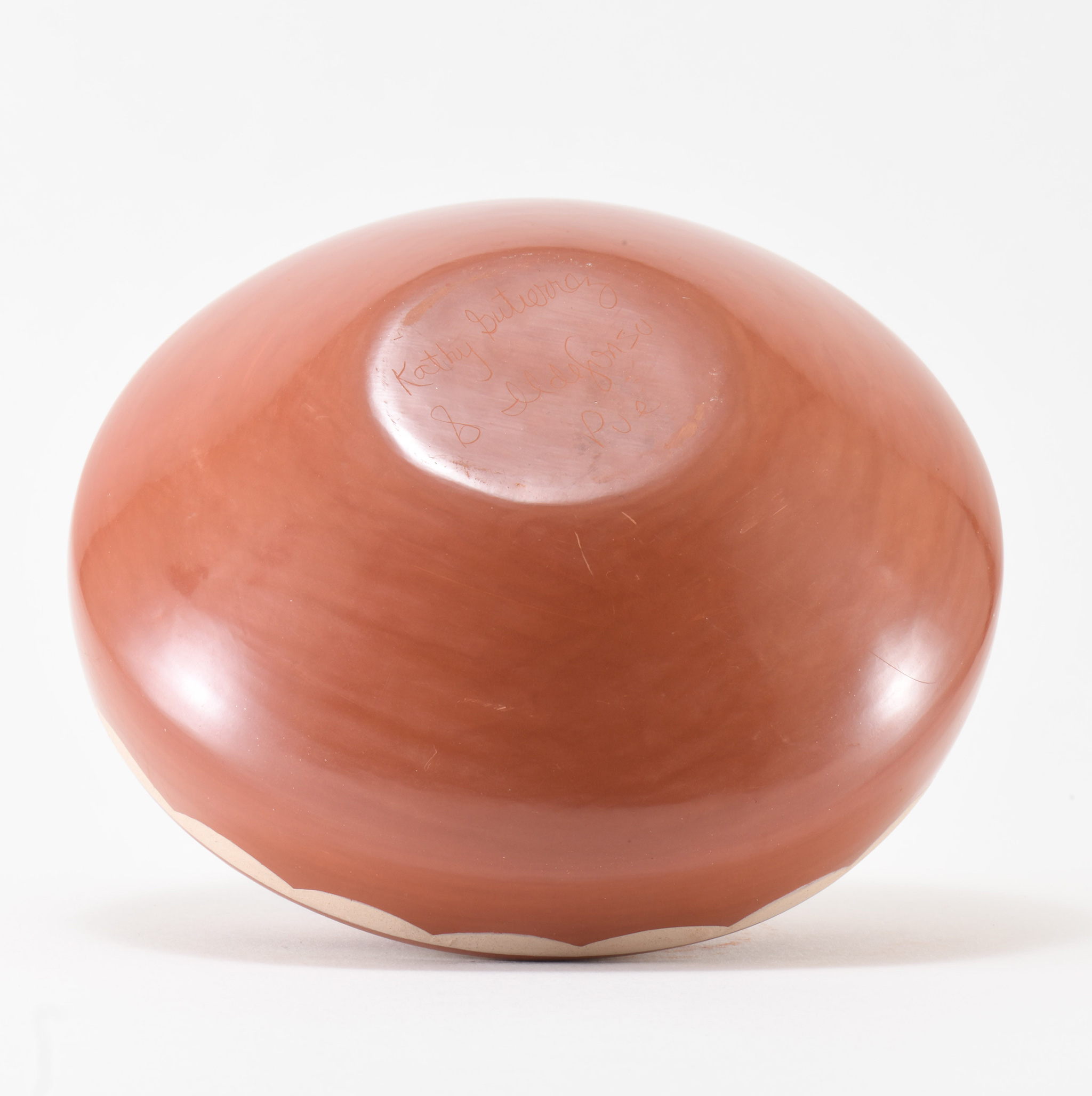 Kathy Gutierrez Matte on Red Avanyu Design Jar