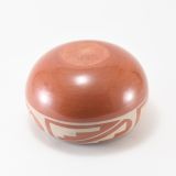 Kathy Gutierrez Matte on Red Avanyu Design Jar