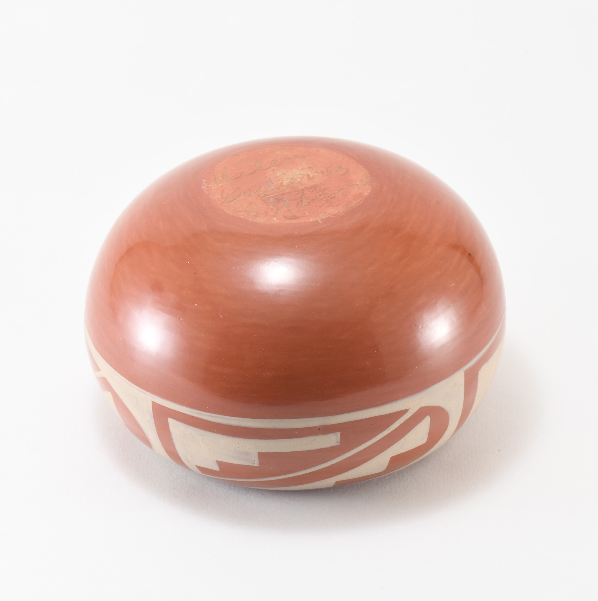 Kathy Gutierrez Matte on Red Avanyu Design Jar