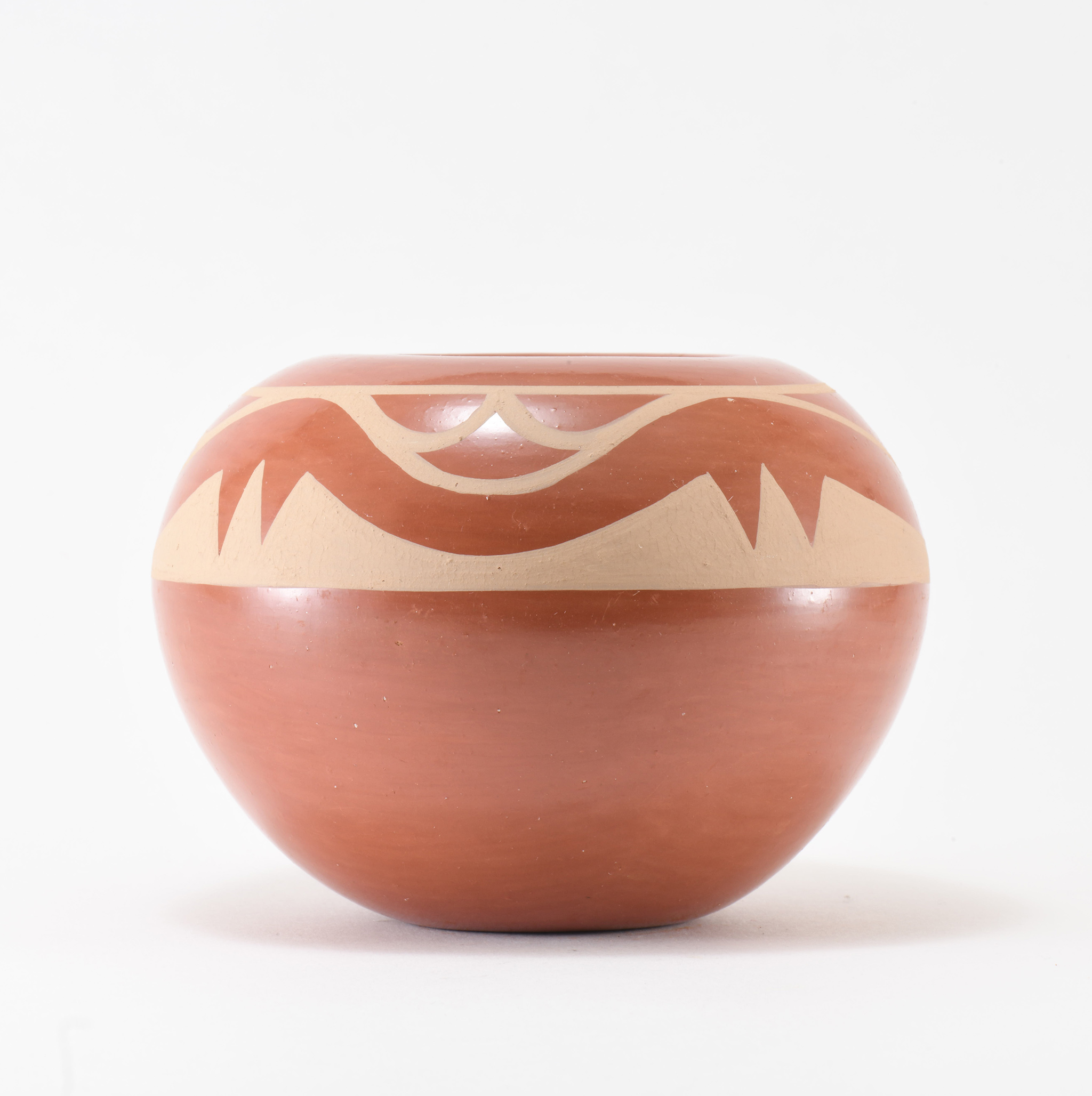 Kathy Gutierrez Matte on Red Avanyu Design Jar
