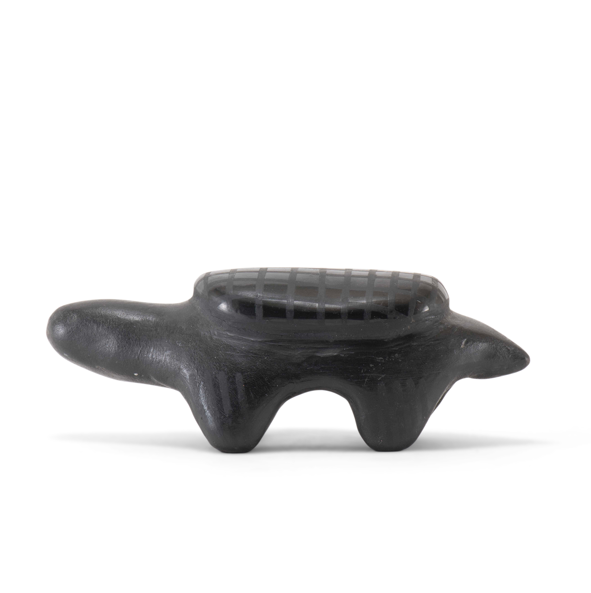 Blue Corn Blackware Turtle Figure