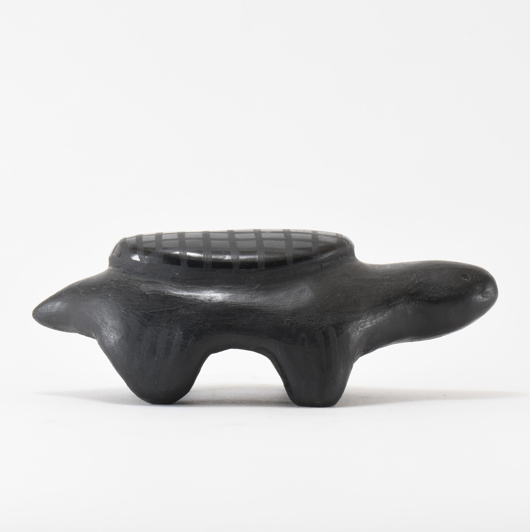 Blue Corn Blackware Turtle Figure