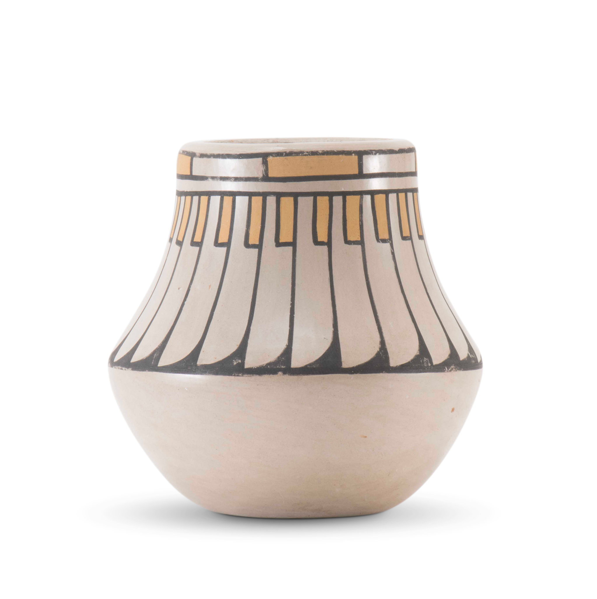 Blue Corn Polychrome Jar with Feather Motif