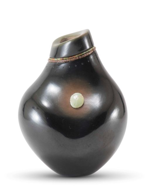 Russell Sanchez Vase with Turquoise Cabochon and Heishi Beads