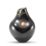 Russell Sanchez Vase with Turquoise Cabochon and Heishi Beads