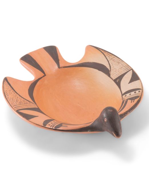 Fannie Nampeyo Red and Black Bird Design Bowl