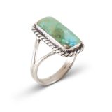 Navajo Turquoise and Twisted Wire Ring