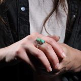 Navajo Turquoise and Twisted Wire Ring