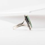 Navajo Turquoise and Twisted Wire Ring