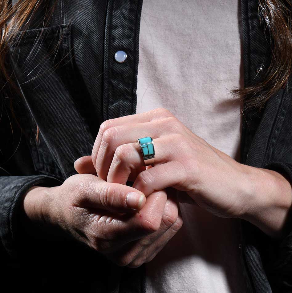 Supersmith Inc Arizona Blue Collection Inlay Ring
