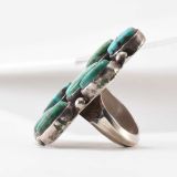 Vintage Navajo Turquoise Cluster Ring