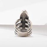 Jesse Robbins Three Stone Lone Mountain Turquoise Ring