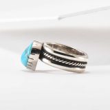 James Little Turquoise and Twisted Wire Ring