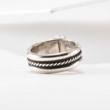 James Little Turquoise and Twisted Wire Ring