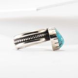 James Little Turquoise and Twisted Wire Ring