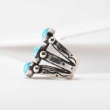 Jesse Robbins Three Stone Turquoise Ring